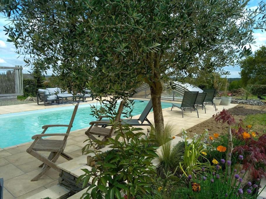 Maison/Villa Avec Piscine Privee Gite Brain D'Eau La Chapelle-de-Brain Eksteriør billede